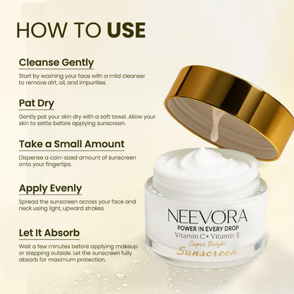 NEEVÓRA Super Bright Sunscreen